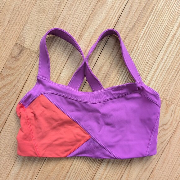 EUC Lululemon Kanto Catch Me Bra size 6 Ultra Violet Alarming Colorblock Sports - Picture 2 of 10
